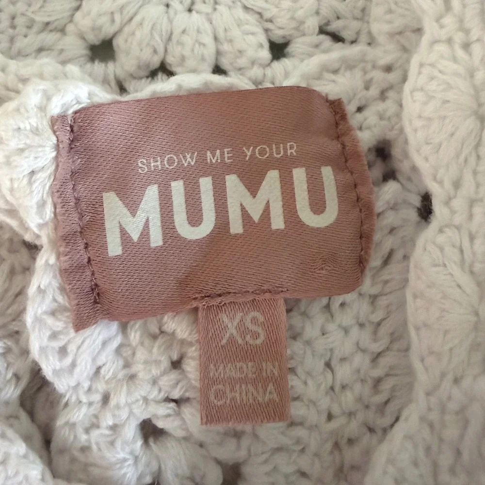 Show Me Your Mumu Laguna Top White Daisy Crochet Cotton Boho Crop XS Festival - Picture 5 of 8